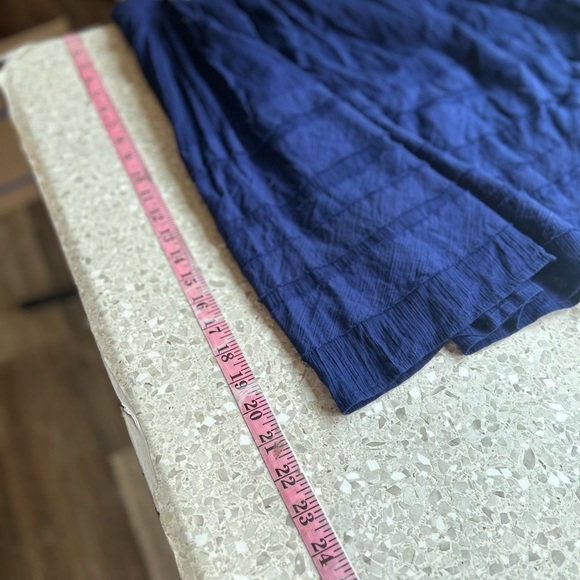 NWT Old Navy Blue Stretch Pull On Skirt Large 100% Cotton - Picture 5 of 7